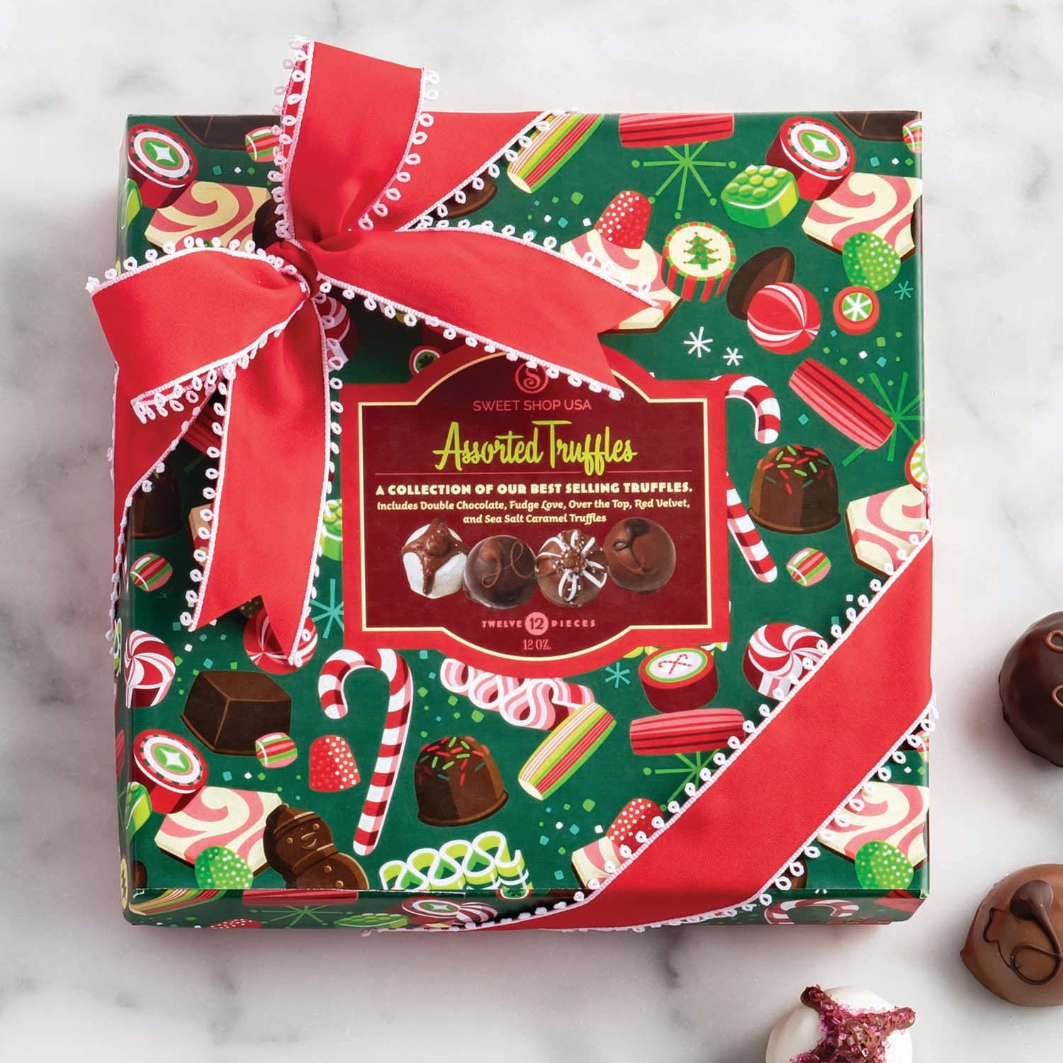 12oz 12pc Assorted Truffles Tasty Tidings Collection - Case of 10